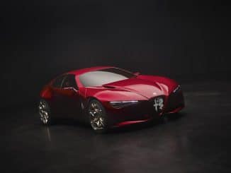 Concept Alfa Romeo Cuorerosso rouge vu de trois quarts avant
