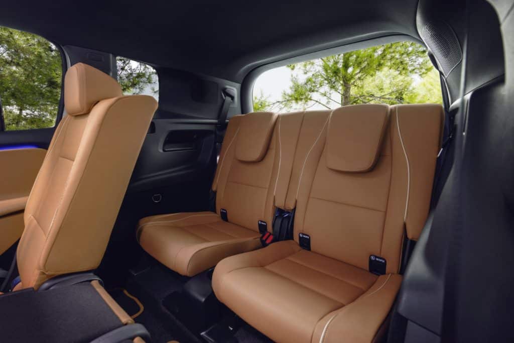 Deuxième et troisième rangées du Mercedes GLB 7 places