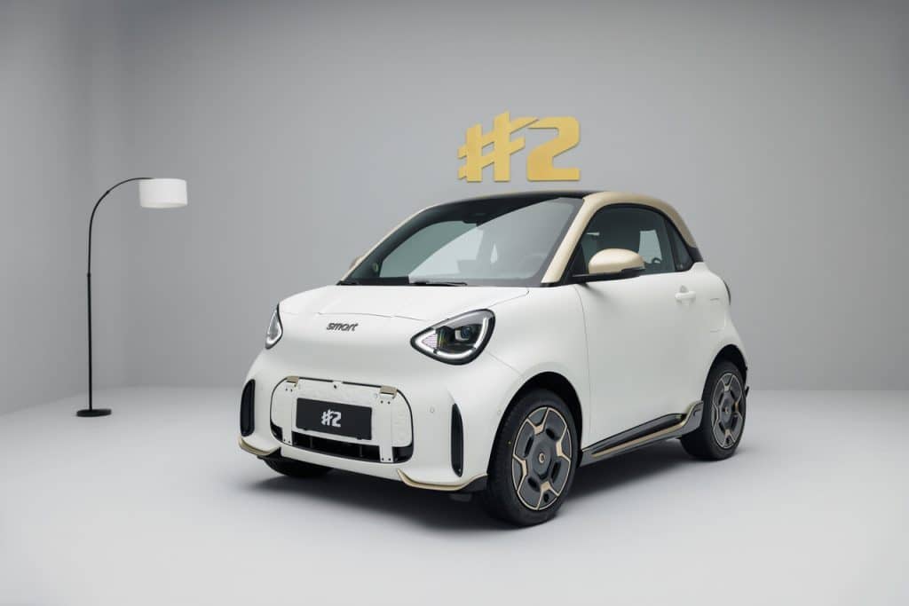 smart #2 Couture Edition blanc mat et dorée