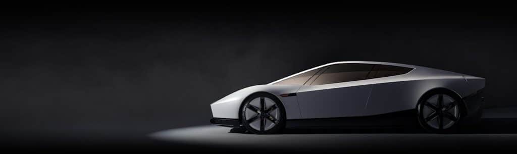 Nouveau Tesla Roadster vu de profil