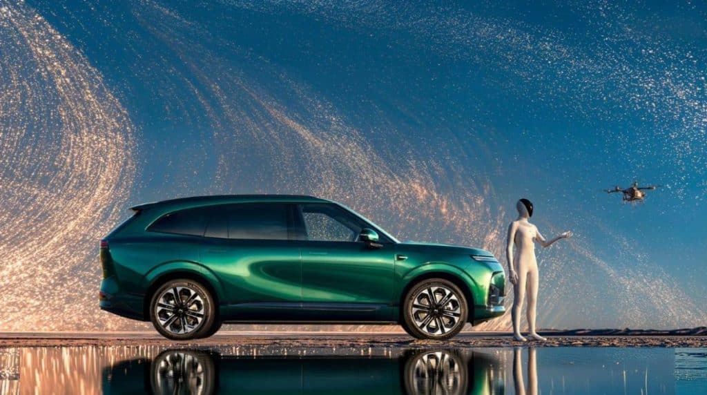 Xpeng G9L vert sur le visuel officiel du lancement européen